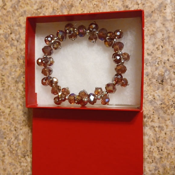 Bronze Metallic Crystal Bracelet - Picture 5 of 8